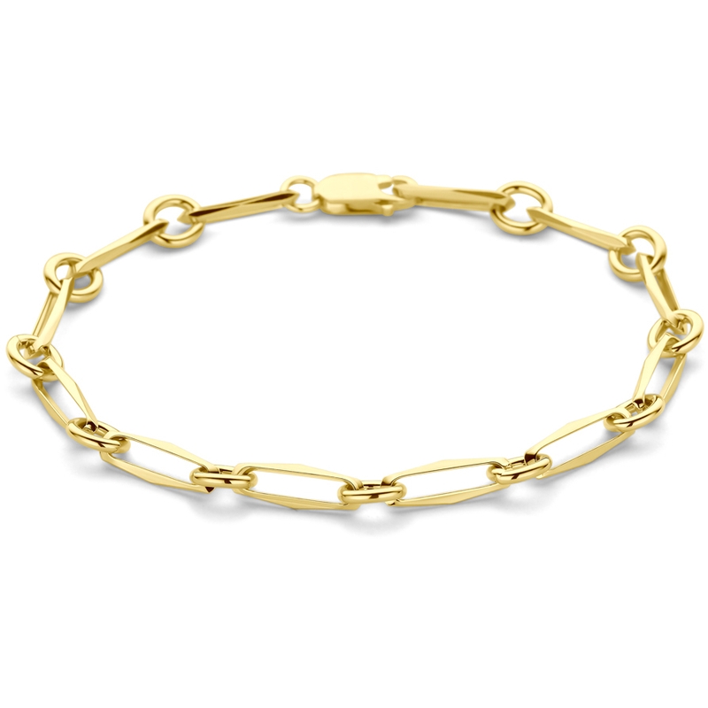 armband closed forever massief 50 mm 14K geelgoud