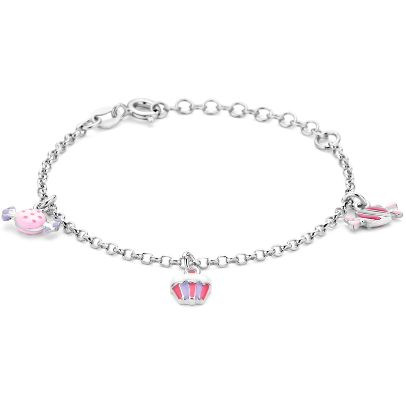 armband emaille 13  3 cm zilver gerhodineerd