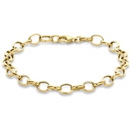 armband fantasie schakel 60 mm 19 cm 14K geelgoud