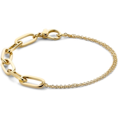 AW108257 14k gouden paperclip schakelarmband 19 cm
