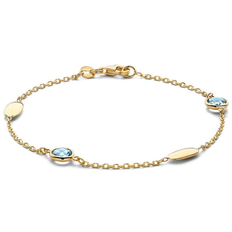 Armband geelgoud edelsteen