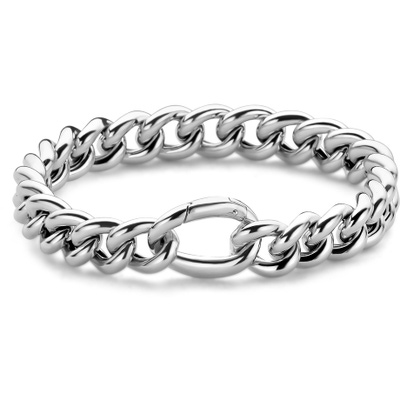 armband gourmette 105 mm 20 cm zilver gerhodineerd