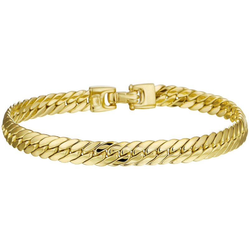 armband gourmette 65 mm 17 cm 14K geelgoud