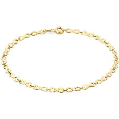 armband infinity 28 mm 185 cm 14K geelgoud