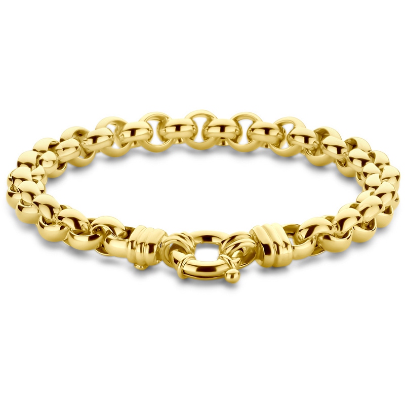 armband jasseron 7 mm 19 cm 14K geelgoud