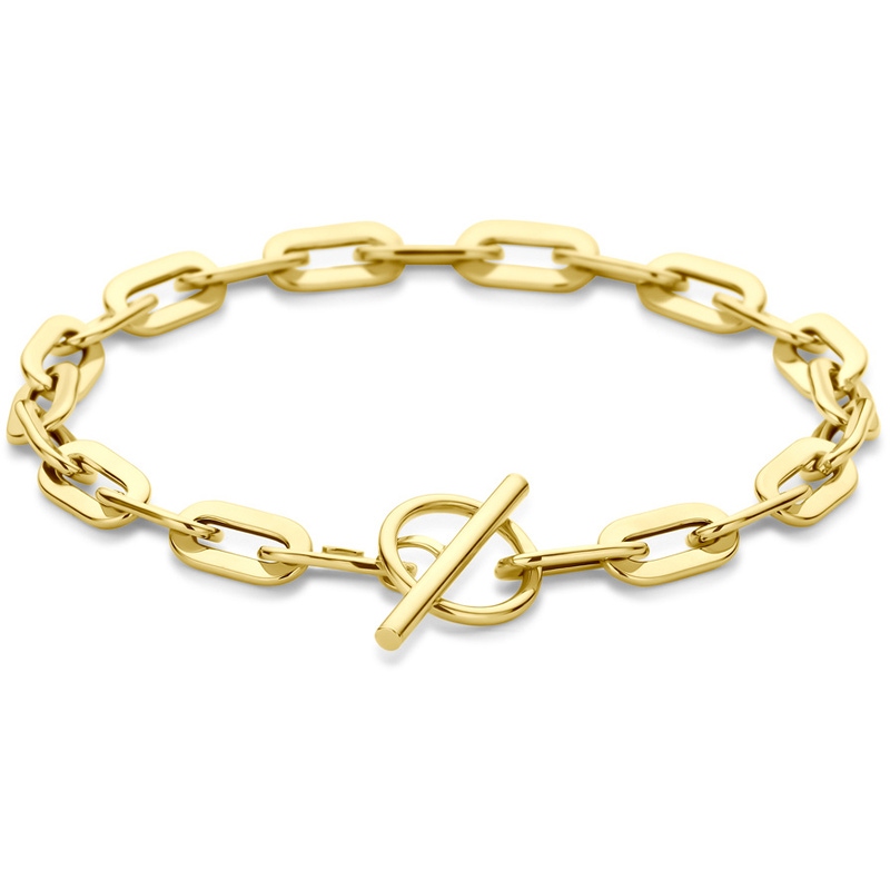 armband kapittelslot 55 mm 19 cm 14K geelgoud