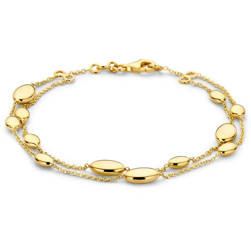 armband ovaal 19 cm 14K geelgoud