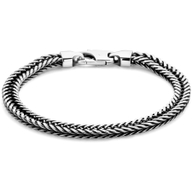 armband oxi vossestaart 65 mm zilver geoxideerd