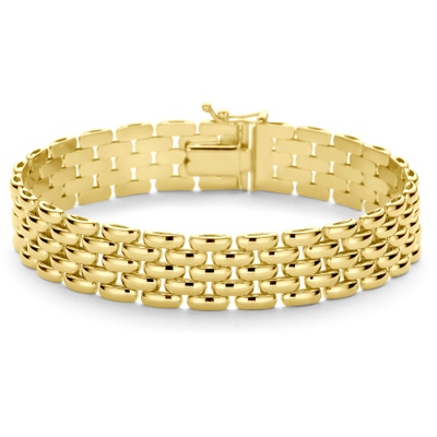 armband panter 113 mm 18 cm 14K geelgoud