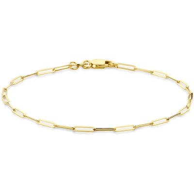 armband paperclip 18 mm 18 cm 14K geelgoud