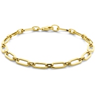 armband paperclip 50 mm 19 cm 14K geelgoud