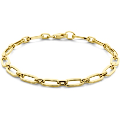 armband paperclip 50 mm 19 cm 14K geelgoud