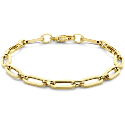 armband paperclip 60 mm 19 cm 14K geelgoud