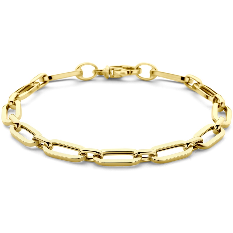 armband paperclip 60 mm 19 cm 14K geelgoud