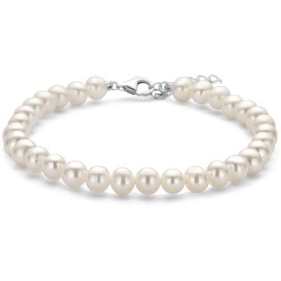 armband parels 18 3 cm zilver gerhodineerd