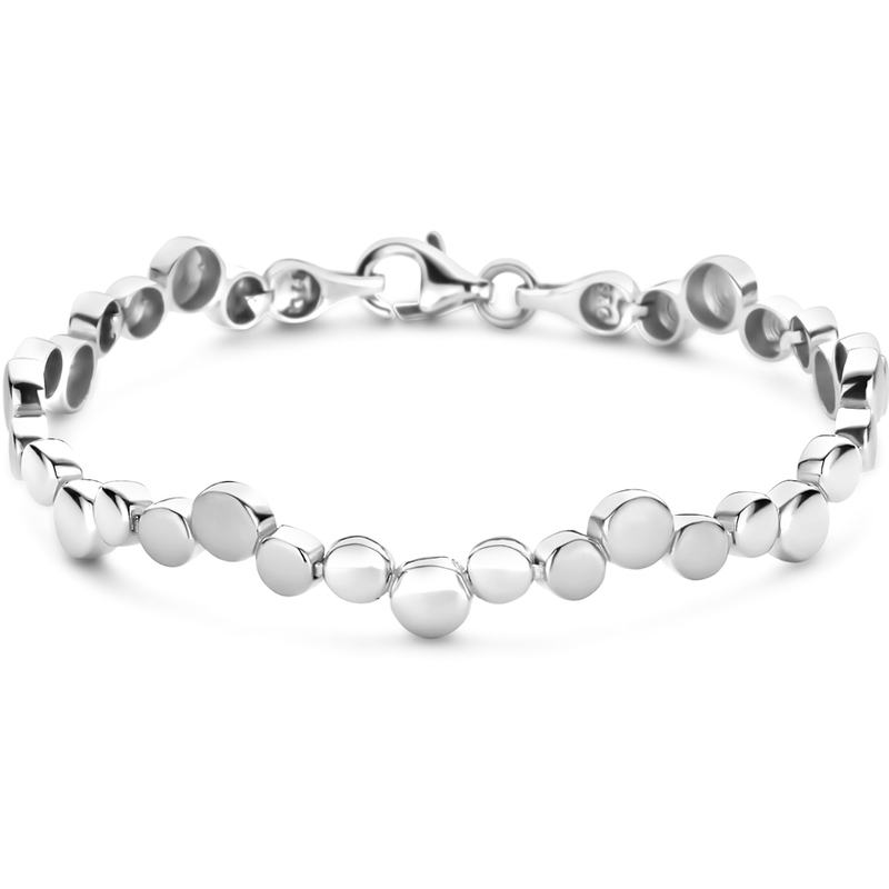 armband polimat 75 mm 19 cm zilver gerhodineerd