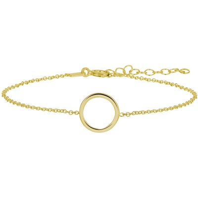armband rondje 16  3 cm 3 micron zilver verguld geel