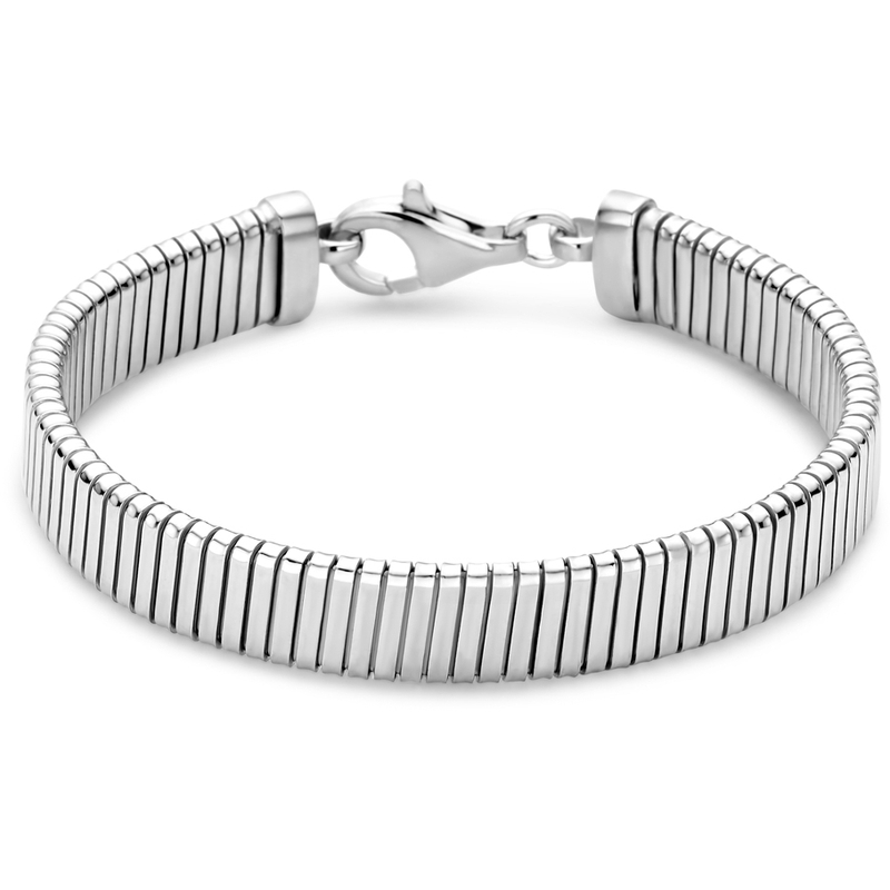 armband tubogas 102 mm 19 cm zilver gerhodineerd