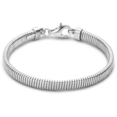 armband tubogas 56 mm 17 cm zilver gerhodineerd