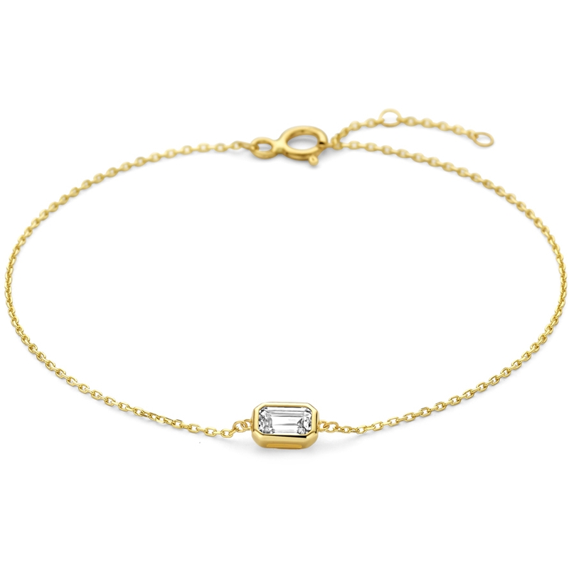 armband zirkonia 165 - 175 - 185 cm 14K geelgoud