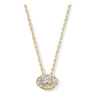 Aurore Jewelry CA15100020 Emma 18 karaat gouden ketting 45 cm met 0,20 ct lab grown diamant