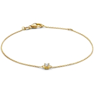 Aurore Jewelry AA15010015 Olivia 18k gouden armband met 0,15 ct diamant lab grown