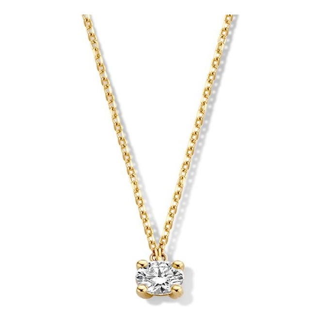 Aurore CA15010050 Olivia 18 karaat gouden collier 45 cm met 0,50 ct lab grown diamant