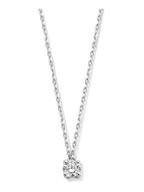 Aurore CA25010020 Olivia 18 karaat witgouden collier 45 cm met 0,20 ct lab grown diamant