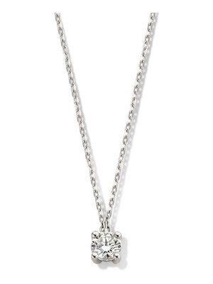 Aurore CA25010030 Olivia 18 karaat witgouden collier 45 cm met 0,30 ct lab grown diamant