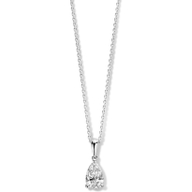 Aurore Jewelry CA25710050 Ava 18k witgouden ketting met 0,50 ct lab grown diamant