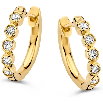 Aurore Jewelry OA15540020 Luna 18k gouden oorringen met 0,20 ct diamant lab grown