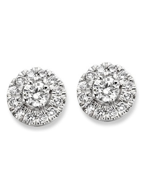 Aurore OA25100030 Emma 18 karaat witgouden oorknopjes met 0,30 ct lab grown diamant