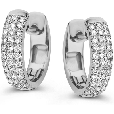 Aurore Jewelry OA25530050 Emilie 18k witgouden oorringen met 0,50 ct diamant lab grown