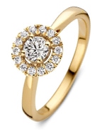 Aurore RA15100050 Emma 18 karaat gouden ring met 0,50 ct lab grown diamant