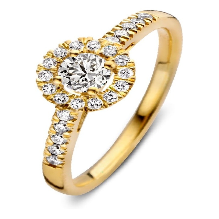 Aurore RA15110050 Emma Royal 18 karaat gouden ring met 0,50 ct lab grown diamant