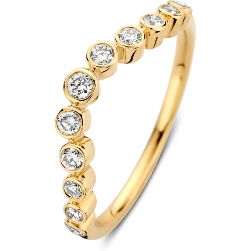 Aurore Jewelry RA15541026 Luna Wave 18k gouden ring met 0,26 ct diamant lab grown