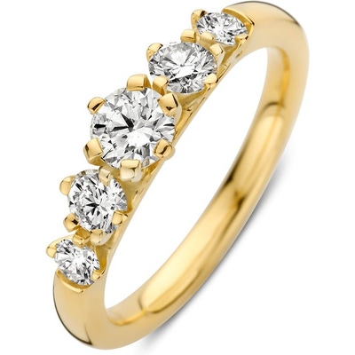 Aurore Jewelry RA15580100 Ruby 18k gouden ring diamant