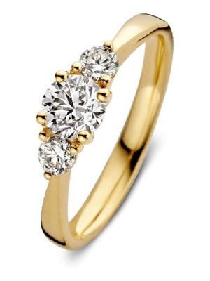 Aurore RA15600075 Alix 18 karaat gouden ring met 0,75 ct lab grown diamant