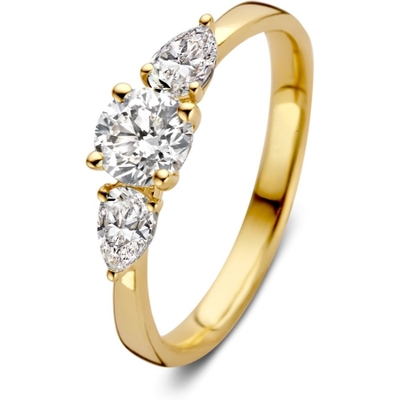 Aurore Jewelry RA15620090 Evie 18k gouden ring met 0,90 ct lab grown diamant