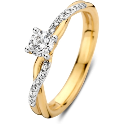 Aurore Jewelry RA15900041 Mia 18k gouden ring met 0,41 ct diamant lab grown