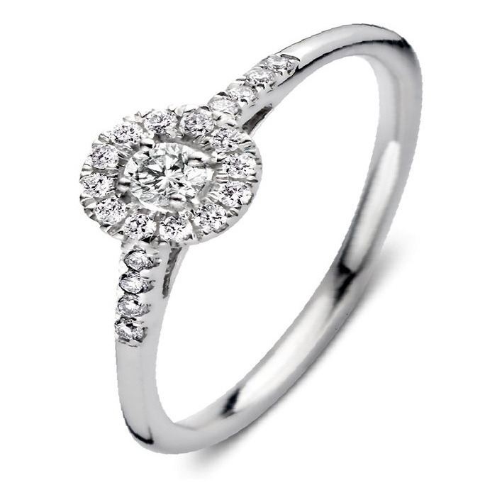 Aurore RA25110020 Emma Royal 18 karaat gouden ring met 0,20 ct lab grown diamant