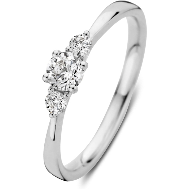 Aurore Jewelry RA25600037 Alix 18k witgouden ring met 0,37 ct diamant lab grown