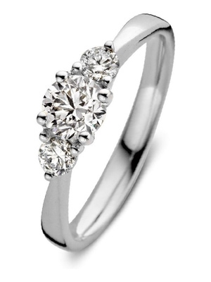 Aurore RA25600075 Alix 18 karaat witgouden ring met 0,75 ct lab grown diamant