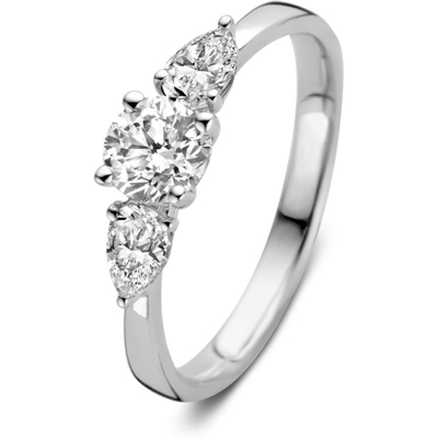 Aurore Jewelry RA25620090 Evie 18k witgouden ring met 0,90 ct lab grown diamant