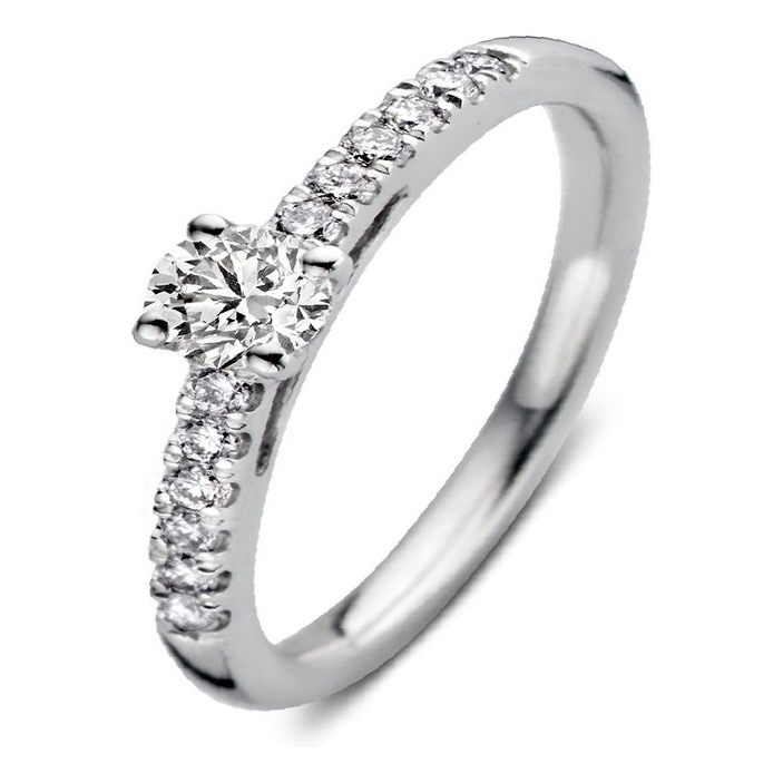 Aurore RA25700050 Mary 18 karaat gouden ring met 0,50 ct lab grown diamant