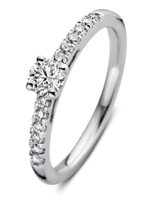 Aurore RA25700050 Mary 18 karaat gouden ring met 0,50 ct lab grown diamant