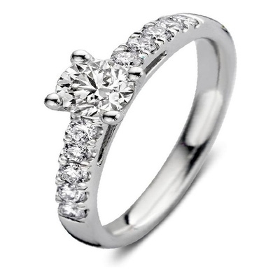 Aurore RA25700080 Mary 18 karaat gouden ring met 0,80 ct lab grown diamant