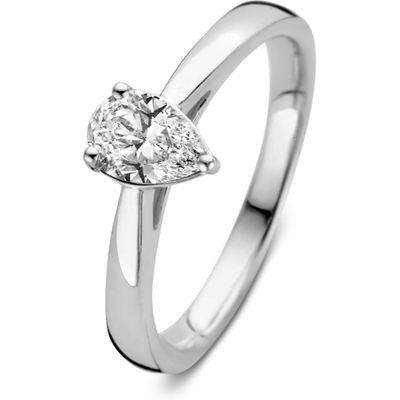 Aurore Jewelry RA25710050 Ava 18k witgouden solitair ring met 0,50 ct lab grown diamant