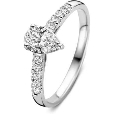 Aurore Jewelry RA25720048 Ava Royal 18k witgouden ring met 0,48 ct lab grown diamant