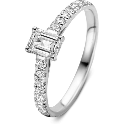Aurore Jewelry RA25760075 Nora Royal 18k witgouden ring met 0,75 ct lab grown diamant